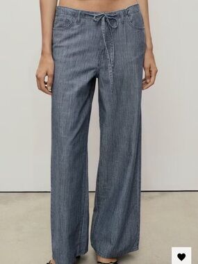 Mango - Wide Leg Denim Trousers - size 6 - NWT